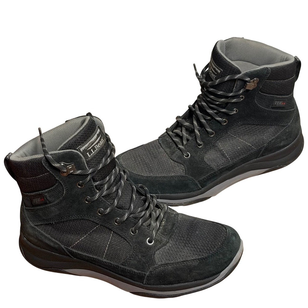 LL Bean Trail Tek 2.5 Mid Insulated Hiking Boots Mens 9 Black Trail Waterproof